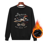 天天特价 t恤保暖上衣服外套 长袖 冬季 卫衣男加绒加厚圆领套头大码