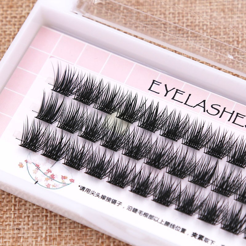 硬分段式假睫毛超浓密自然仿真硬梗轻盈芭比已剪好自嫁接单簇cos