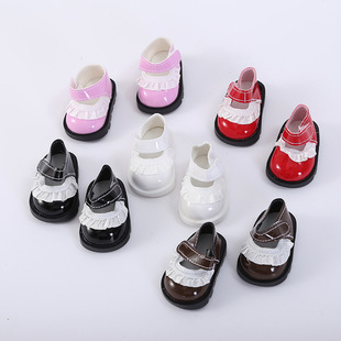 跨境热销20CM明星棉花玩偶鞋 花边魔术贴玩具配饰 小鞋子娃用娃鞋