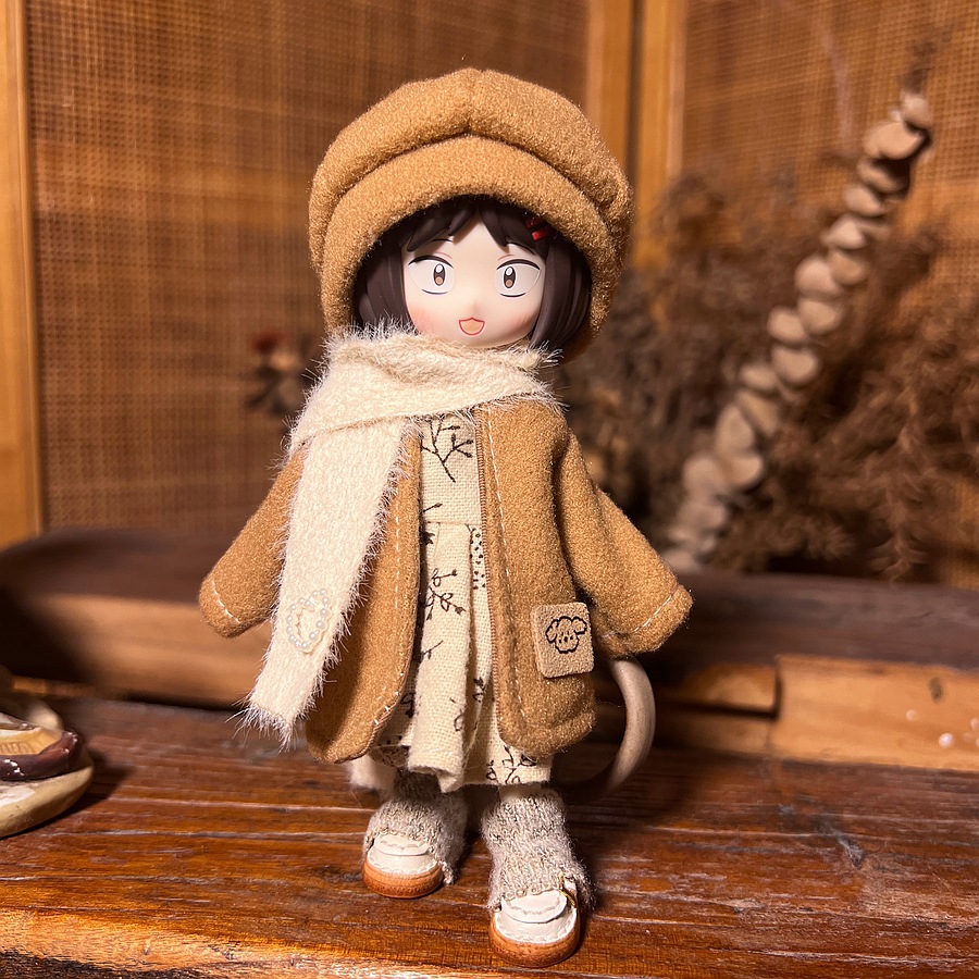 阿巳体ob11娃衣秋冬毛呢大衣套