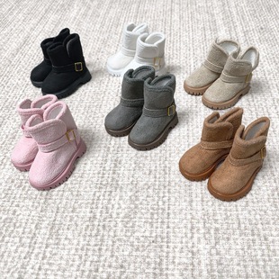 跨境 娃鞋BJD4分雪地靴四分娃娃鞋子熊妹兔豆豆4分鞋玩偶换装着替