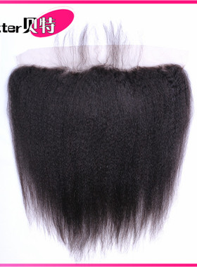 yaki 13x4 kinky straight lace frontal closure 蕾丝 前头 发块