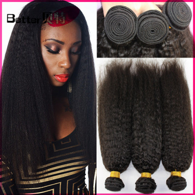 8A Brazilian virgin human hair yaki kinky straight hair best
