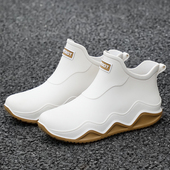 加绒保暖雨靴防滑2026新款 男款 钓鱼冬季 防水胶鞋 短筒雨鞋 男士 水鞋