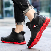 防水男士 雨靴工地短筒外卖钓鱼胶鞋 2025新款 防滑水鞋 雨鞋 夏季 男款