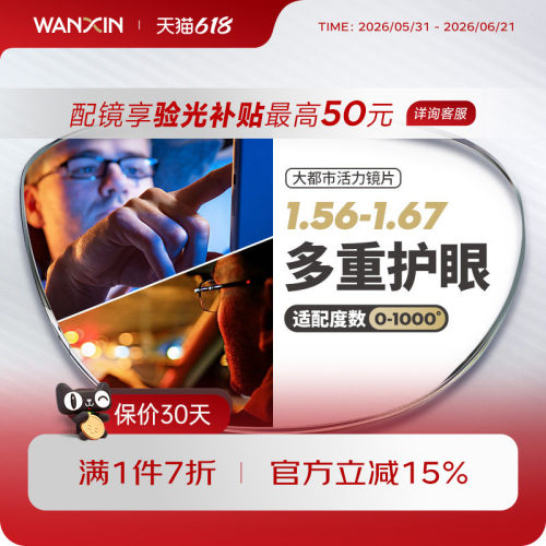 万新大都市超薄辐射眩光驾驶镜片