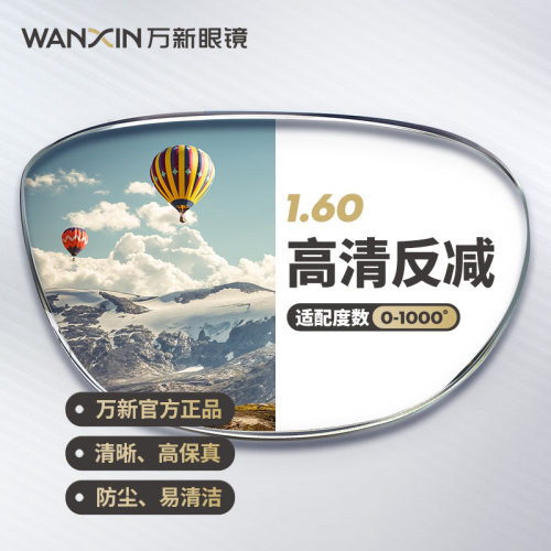 万新超薄防紫外线绿膜非球面镜片