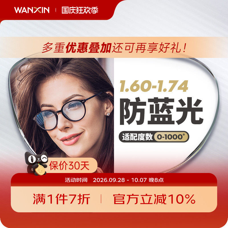 万新官方旗舰防蓝光超薄辐射镜片