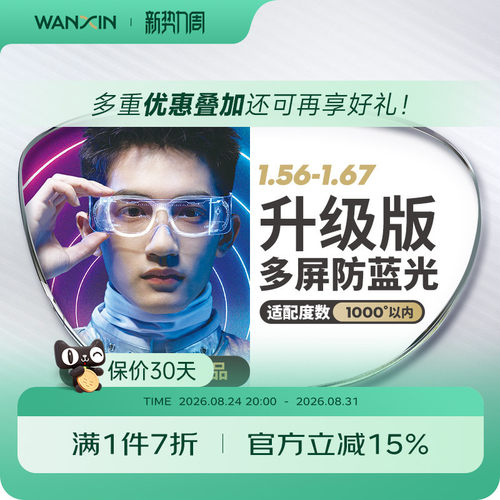 万新镜片防蓝光pro近视非球面