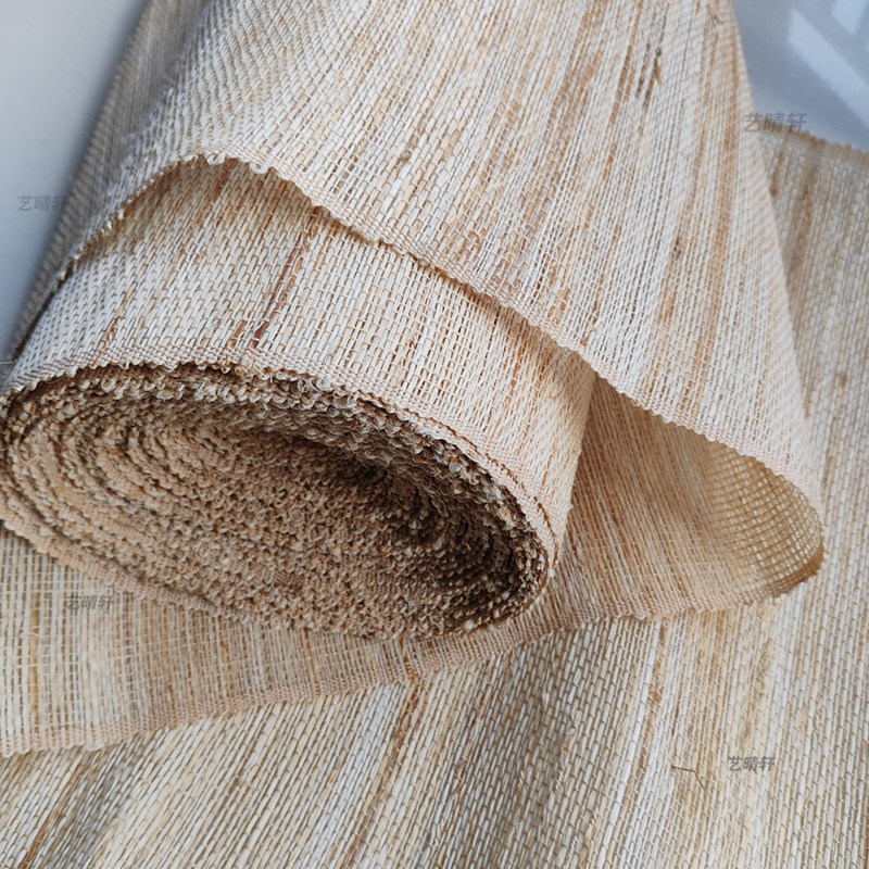 手工麻布米色苎麻布禅意桌布背景装饰布料茶座垫遮光