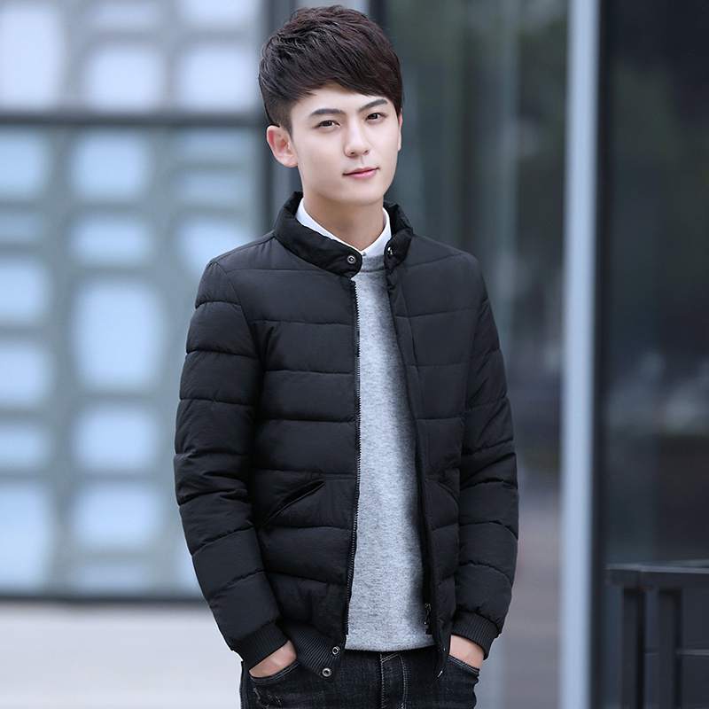 清仓处理棉衣男青少年纯色百搭棉服特价衣服薄款棉袄外套