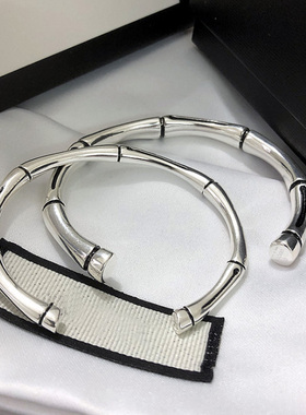 纯银g家竹节手镯复古网红ins礼物