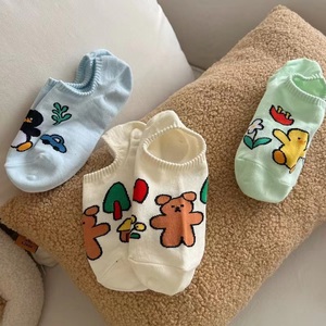 */无限可爱*卡哇伊春夏韩袜卡通动物学生防滑棉质女士隐形袜船袜