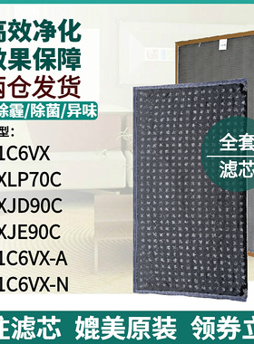 适配松下空气净化器F-71C6VX/ZXLP70C/ZXJD90C/ZXJE90C过滤网A/N