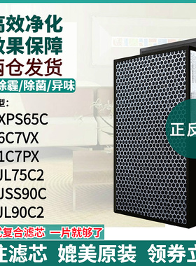 适配松下净化器F-66C7VX/71C7PX/VJL75C2滤芯ZJSS90C/VJL90C2滤网