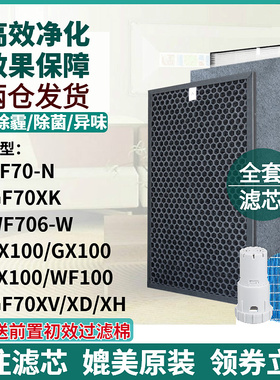 适配夏普空气净化器FZ-GF70XV/XD/XH过滤网KI-GF70/WF706-W/N滤芯