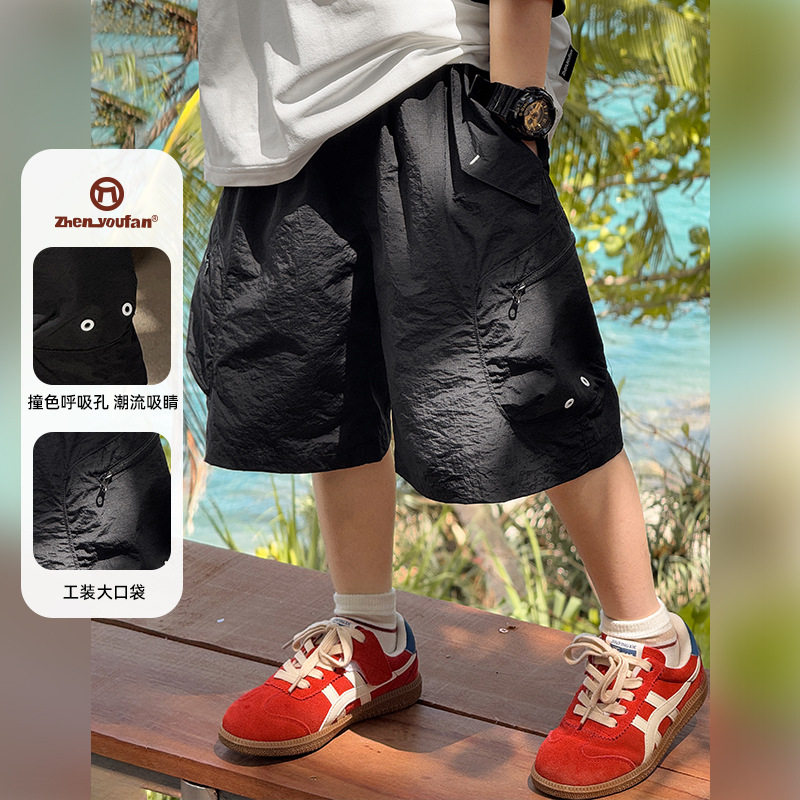 童装男童短裤2026夏季新款儿童薄款夏装工装裤大童宽松舒适五分裤