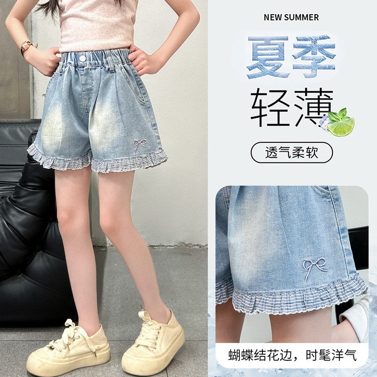 女童夏季薄款牛仔短裤显瘦洋气
