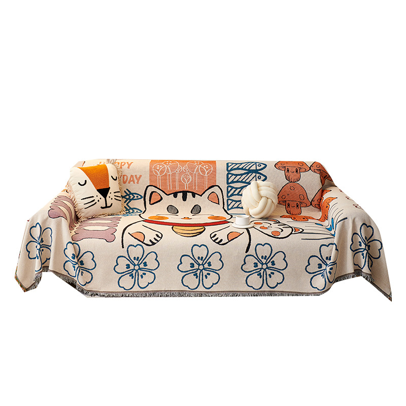 Sofa towel double-sided sofa cover picnic mat沙发垫野餐垫