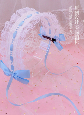 lolita发带日系头饰软妹发饰甜美蕾丝萝莉发带KC暗黑飘带蝴蝶结
