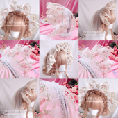 刺绣蕾丝法式 lolita发箍bonet头饰 波奈特bnt帽子复古蕾丝发饰