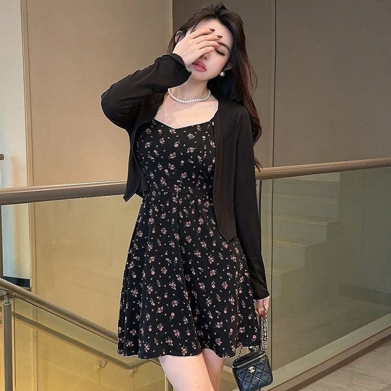 法式女装连衣裙女款爆款2026新款小个子碎花韩版裙碎花韩版裙子夏