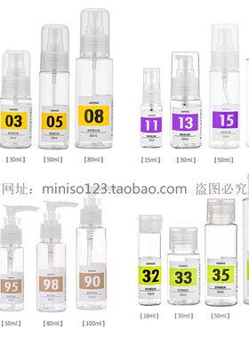 名创优品透明分装瓶旅行便携