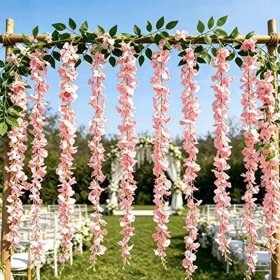 仿真紫藤花紫罗兰花条装饰客厅室内挂饰塑料垂吊假花吊顶花藤花串