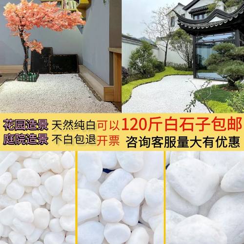 120斤白石子批发造景白色鹅卵石