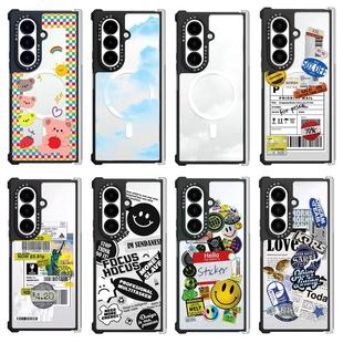 韩国molan适用三星Galaxy z fold7手机壳折叠屏w26全包铰链保护壳笑脸透明时尚防摔fold7带磁吸保护套涂鸦