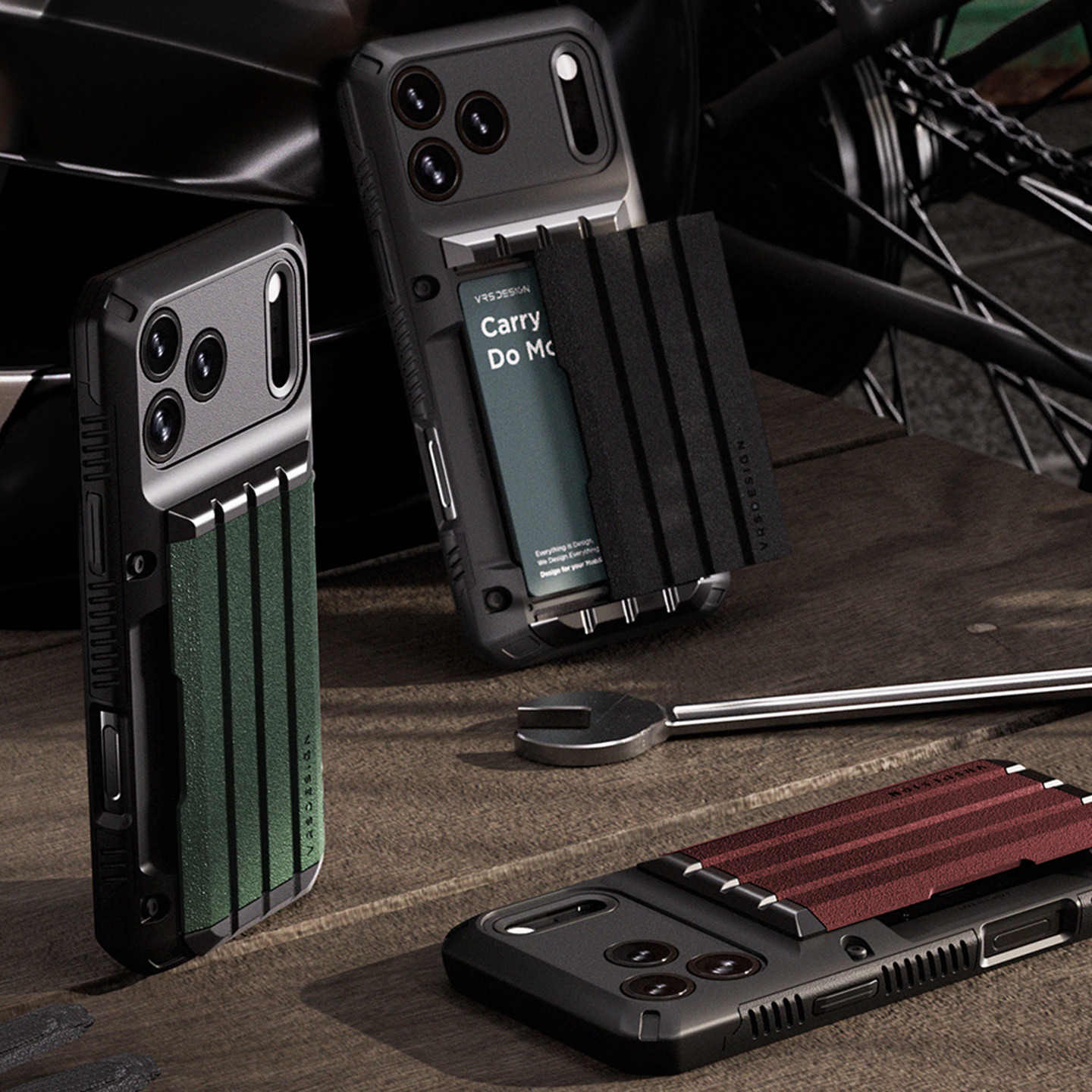 韩国vrs适用苹果17promax手机壳全包镜头iPhone17promax军工保护套炫酷野营可放卡带挂绳创意插卡户外机甲壳