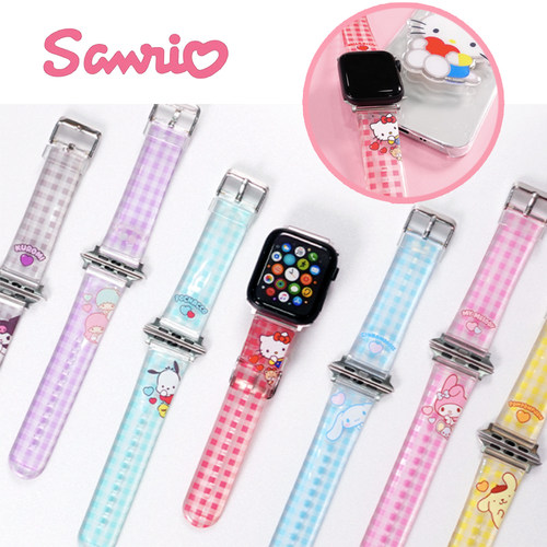玉桂帕恰狗美乐蒂库洛米apple watch7替换手表带iwatch硅胶表带女