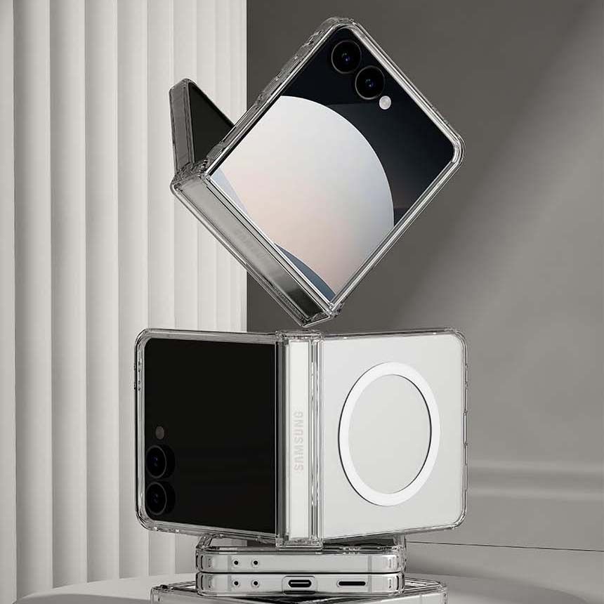 韩国molan适用三星zflip7磁吸透明手机壳全包铰链软硅胶保护套z flip7轻薄超薄简约保护壳软硅胶防摔套