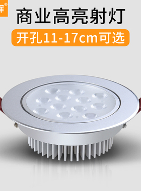 嵌入式射灯12w18w24w商用天花灯眼镜店铺黄金珠宝灯led专用灯聚光