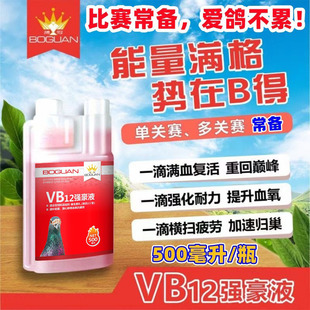 搏冠鸽用VB12强豪液比赛加速补体能多关赛能量液血氧素赛鸽快恢复