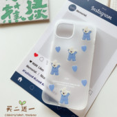 蓝色睡衣小狗 8磨砂半透明7plus 趣味iPhone11pro手机壳适用XSMAX苹果6 XR可爱12 mini套