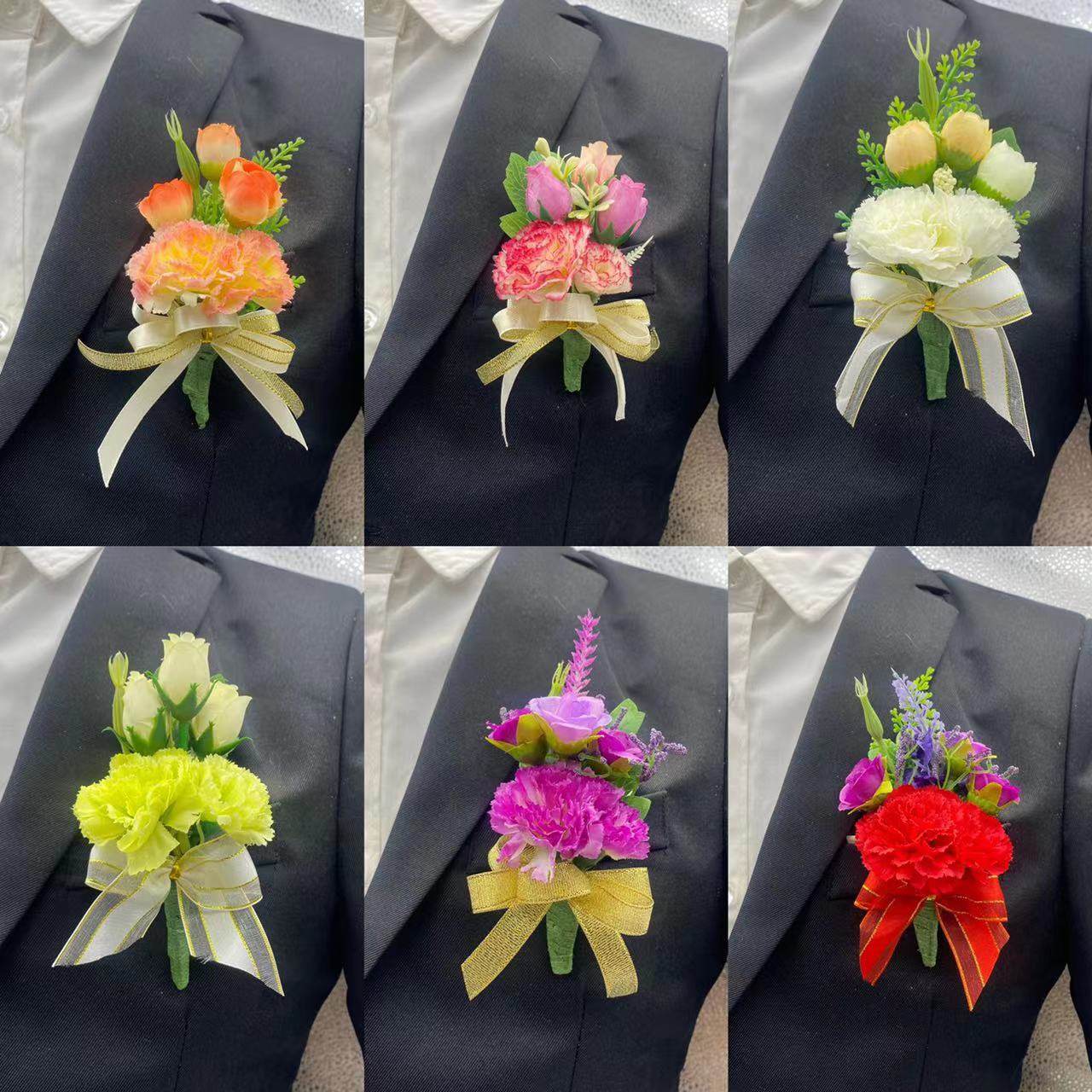 康乃馨胸花仿真商务会议活动嘉宾贵宾襟花小清新开业庆典公司年会