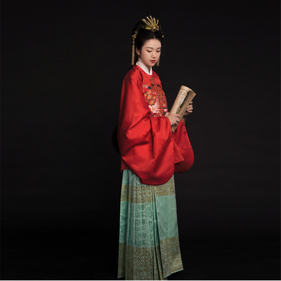 面料【松鼠襻葡】原创品牌织金缎传统马面裙汉服女闭店清仓