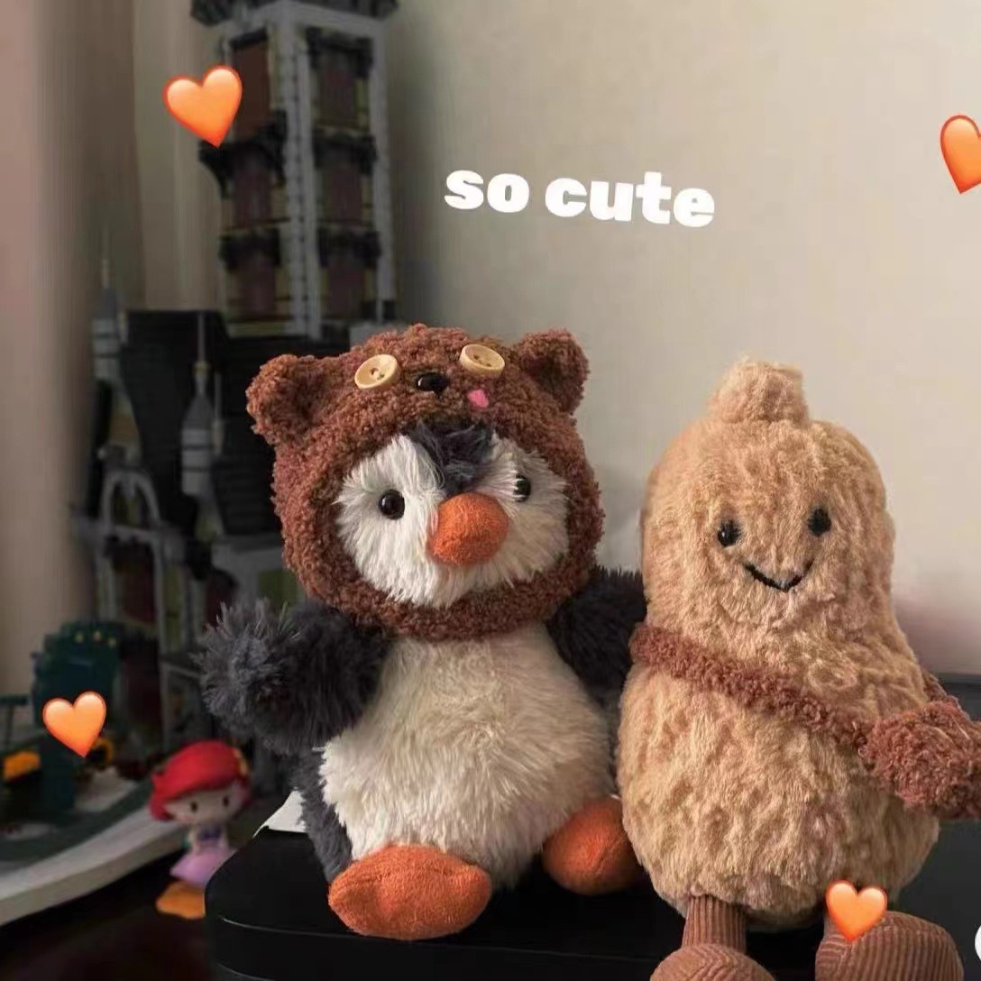 英国JC花生企鹅玩偶企鹅公仔挂件毛绒玩具婚礼抛洒娃娃趣味礼物批