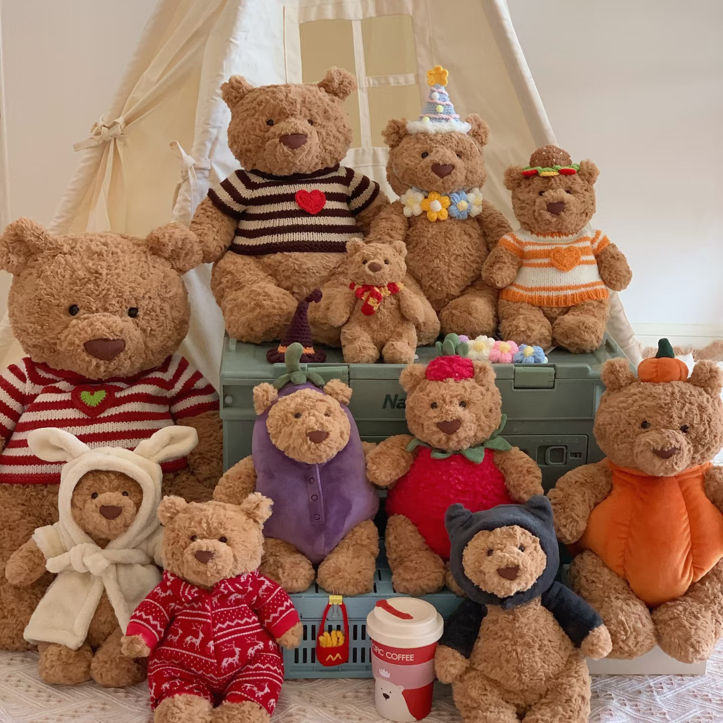 巴塞罗熊系列毛绒玩具小熊公仔送女生闺蜜生日礼物娃衣玩偶娃娃批