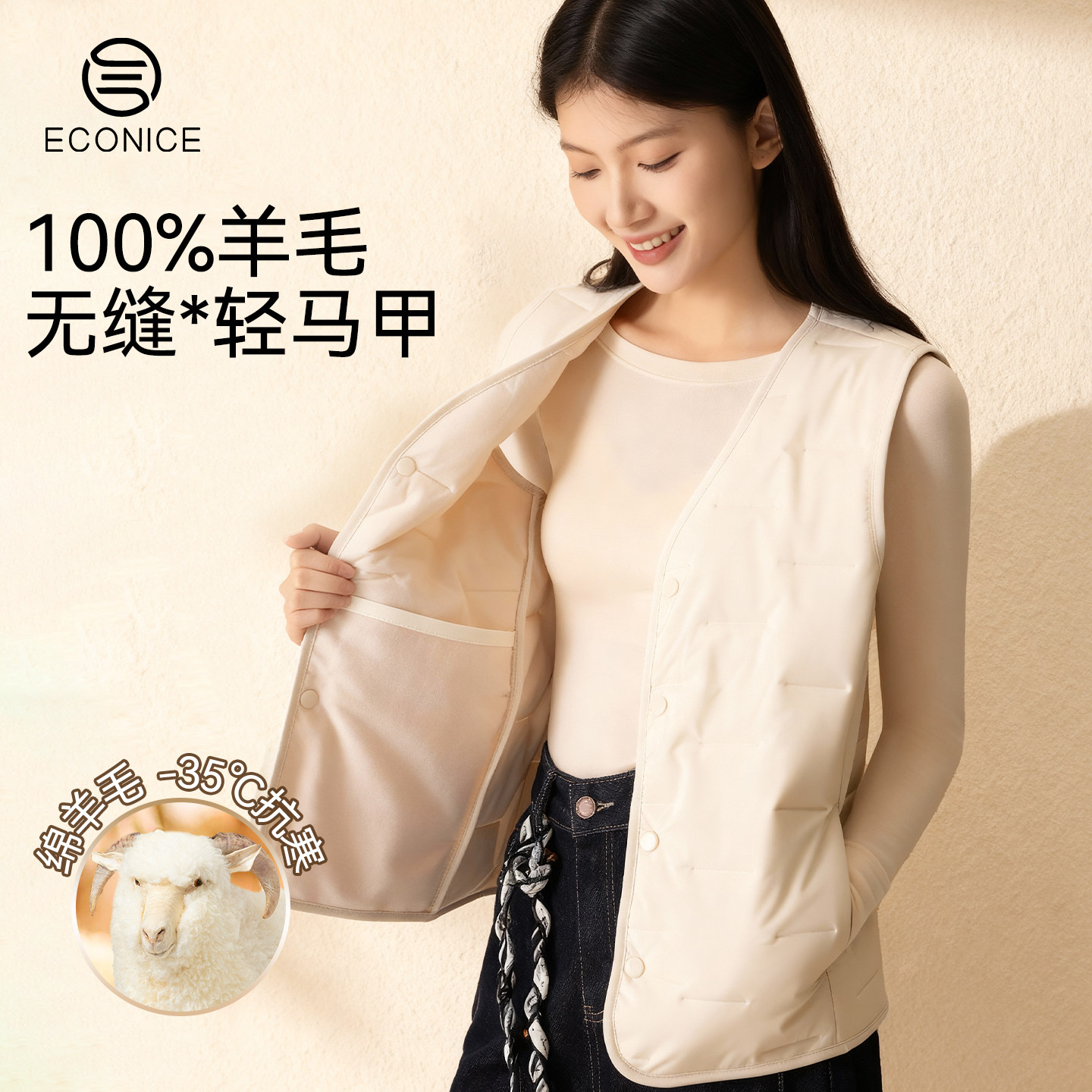 羽绒棉马甲女士秋冬季加厚羊打底坎肩棉袄内胆内搭毛保暖上衣外套,女装/女士精品,马夹,淘宝优惠券,粉丝福利购,淘宝优惠卷