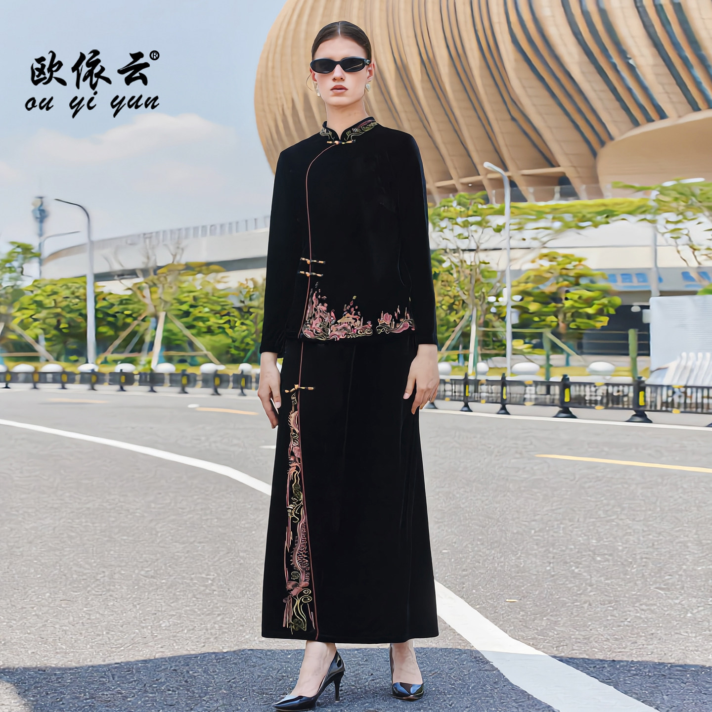 精致妈妈秋季两件套优雅气质套装图片