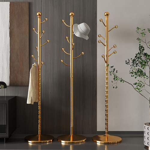 衣帽架落地卧室挂衣架不锈钢立式网红衣服铁架家用客厅挂包架子