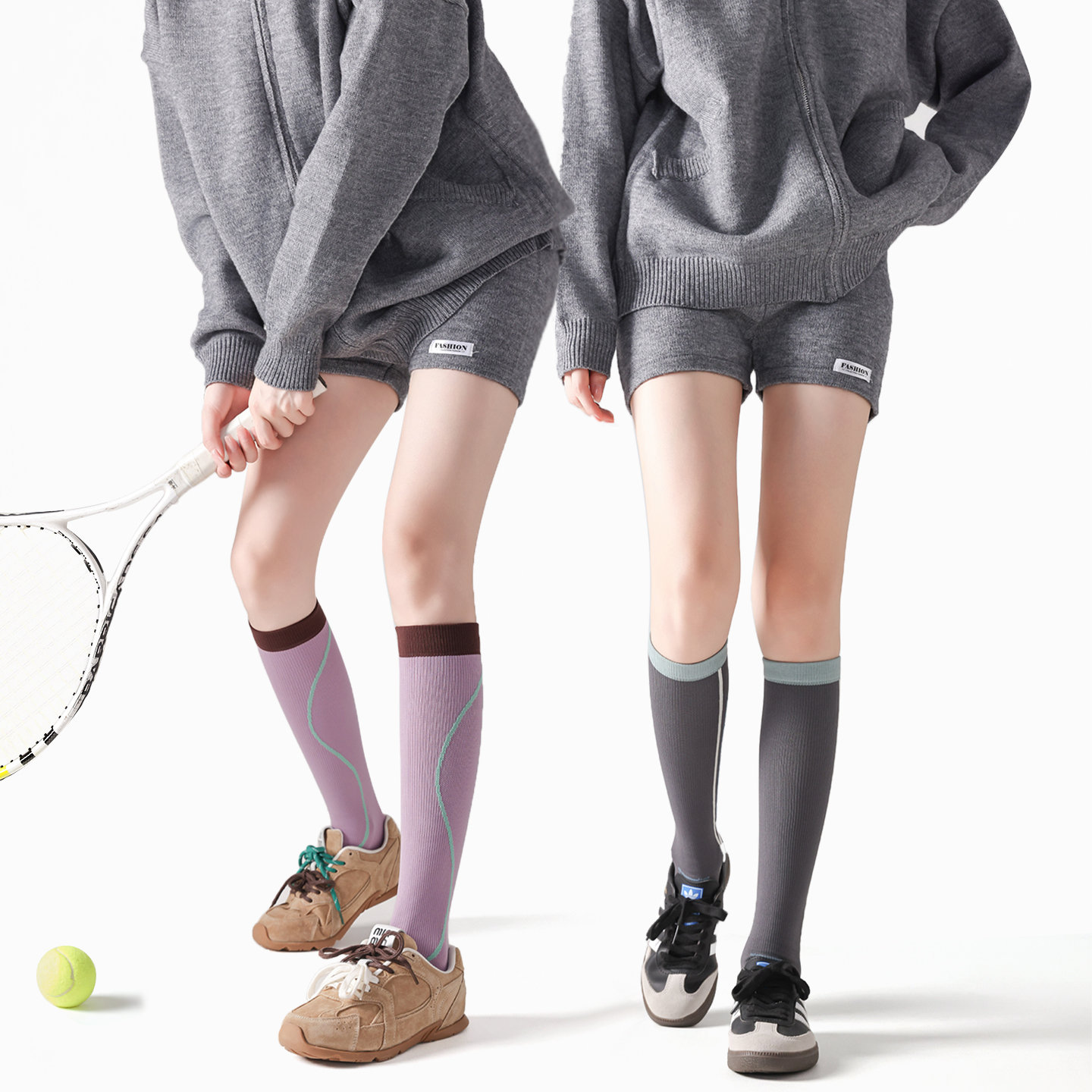 时尚都市运动通勤压力运动小腿袜