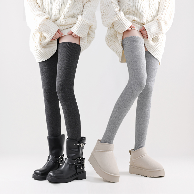 加绒加厚防滑过膝加长保暖大腿袜