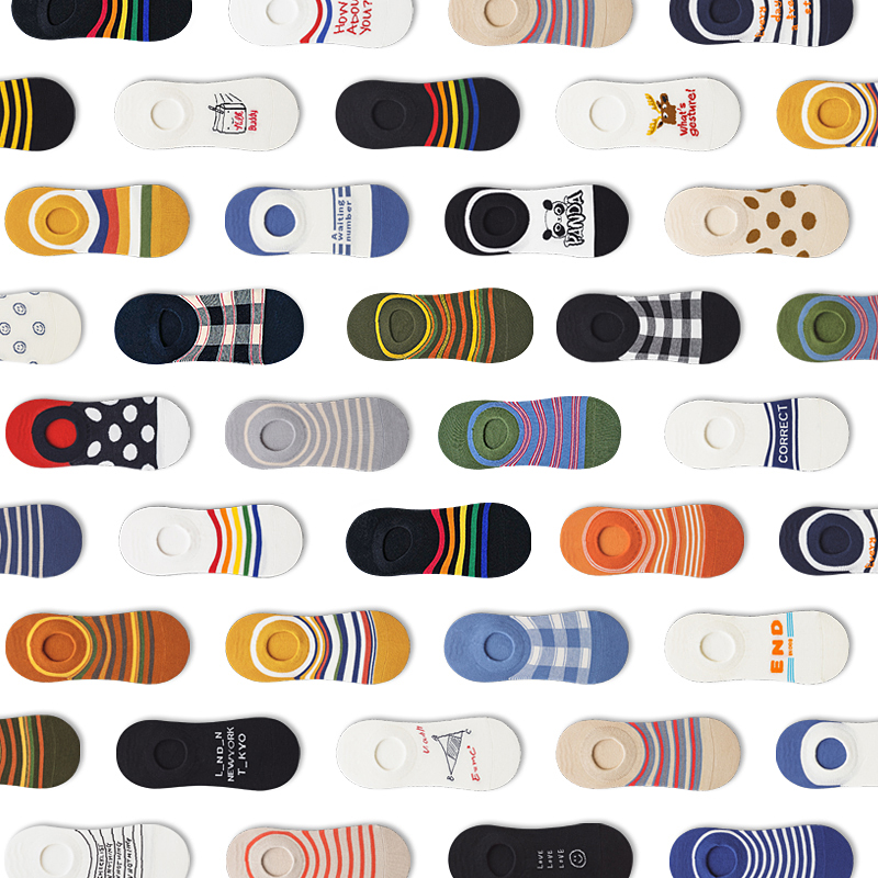 潮情侣夏季韩版学院风浅口短袜