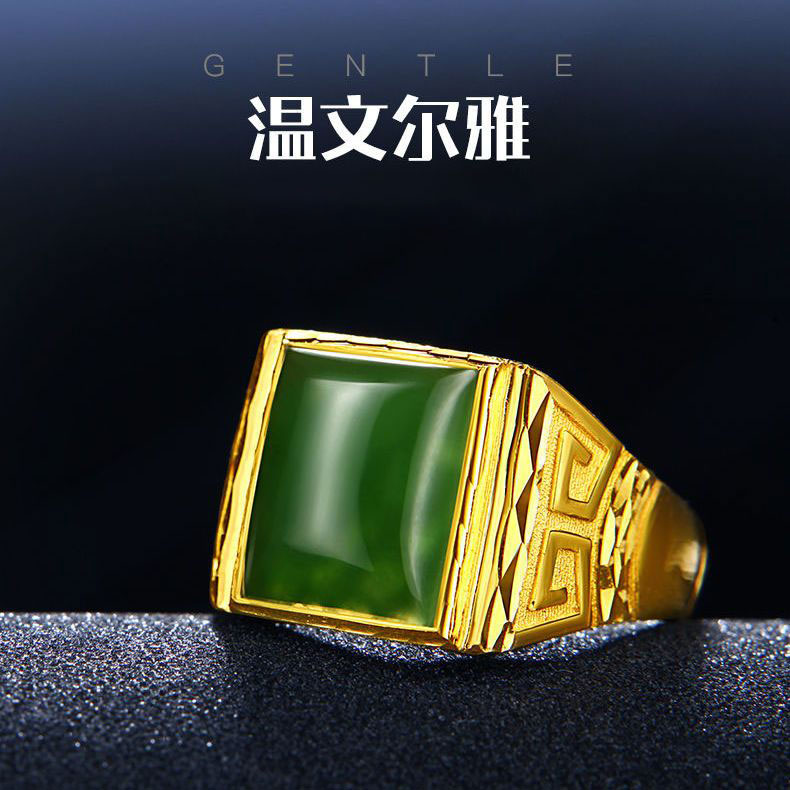 【匠心制作】男士高档霸气龙纹铜合金戒指高端时尚指环WY