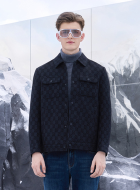 半身缘男装 冬季百搭时尚耐看针织夹克254212M01310113