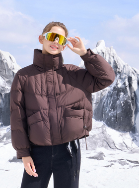 半身缘女装 冬季时尚保暖蓬松舒适立领防风羽绒服254113U01740120