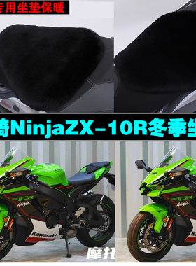 川崎NinjaZX10R摩托车专用冬季坐垫加厚保暖防雨防晒狐狸毛绒座垫